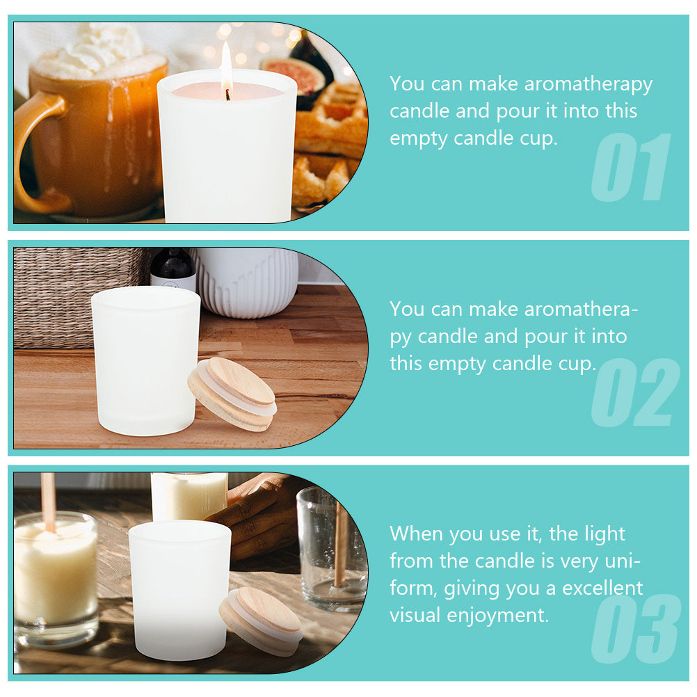 Candle Making Homewood - Empty Glass Jar with Wooden Lid