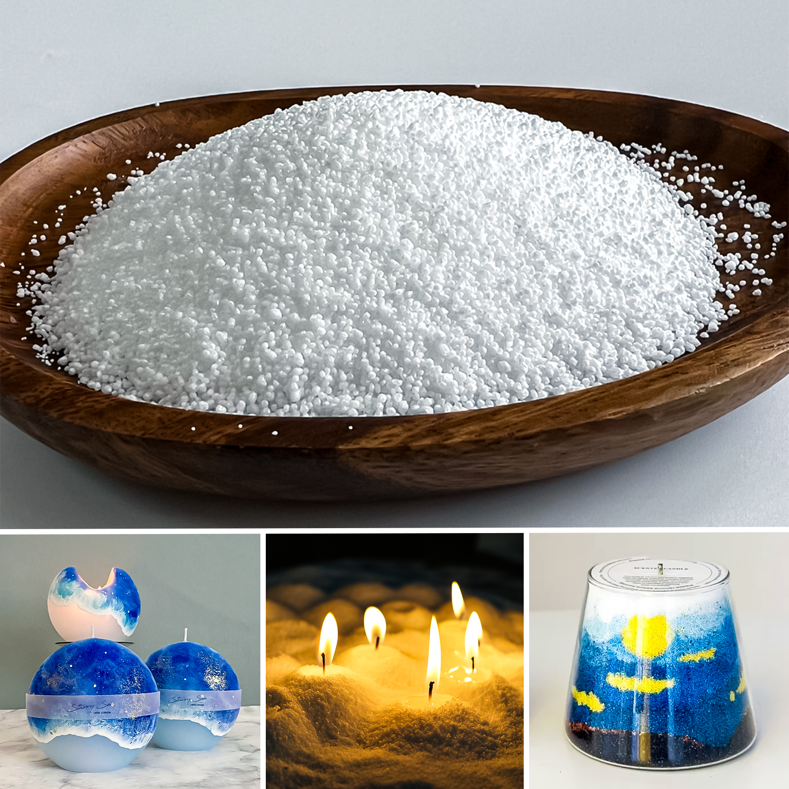 Candle Making Uk - 500g-1kg Sand Wax Ice Flower Wax