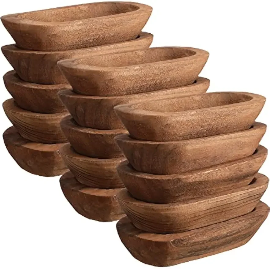 Candle Making Homewood - 15 Pcs Wood Dough Bowl Bulk-