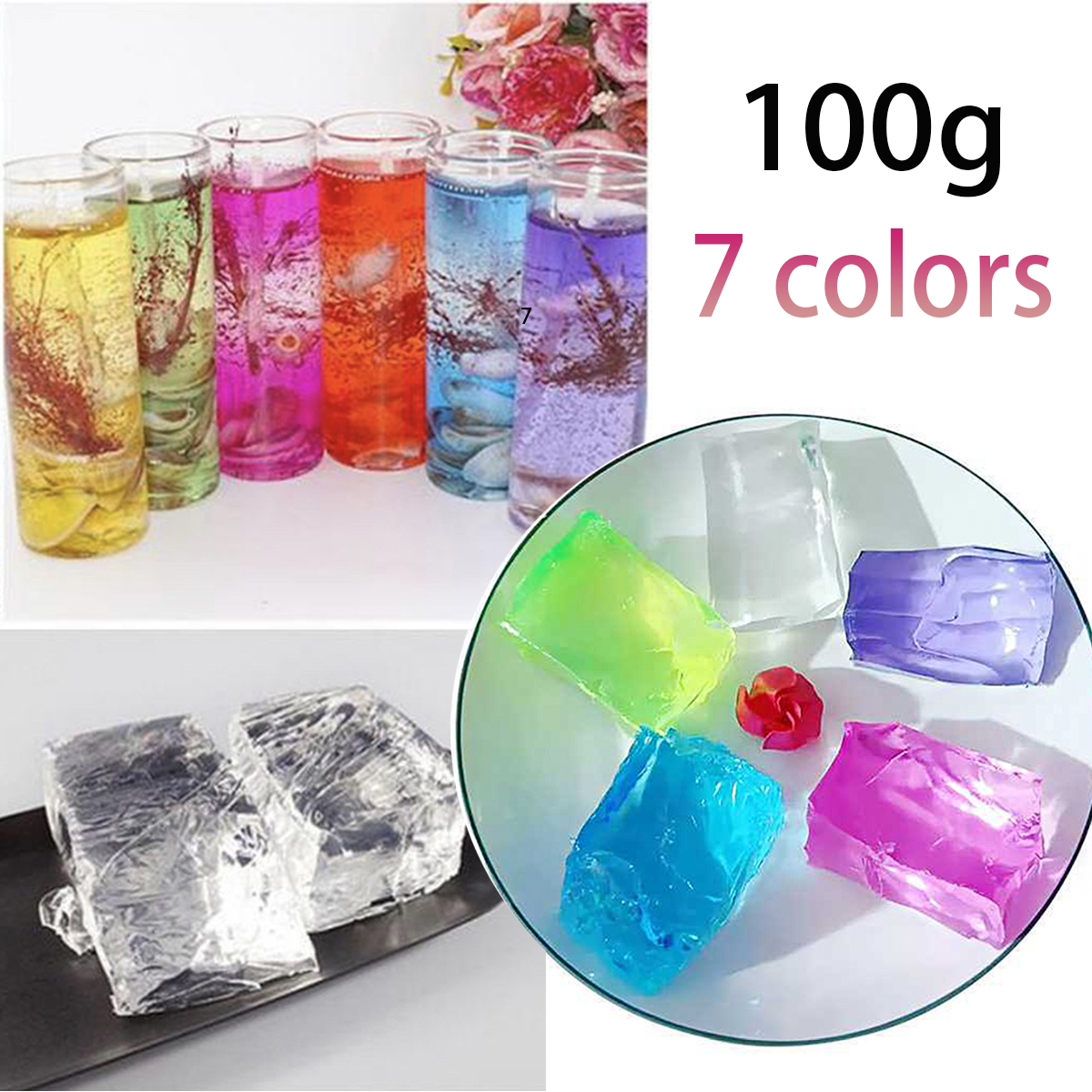 Candle Making Uk - 100G 7Colors Jelly Wax DIY Handmade