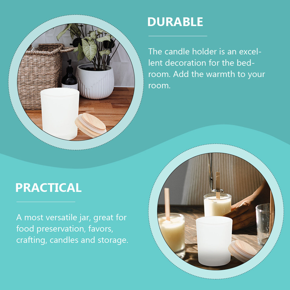 Empty Glass Jar with Wooden Li - Candle Making Homewood recension och pris