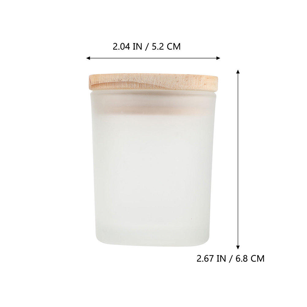 Empty Glass Jar with Wooden Li - Candle Making Homewood recension och pris